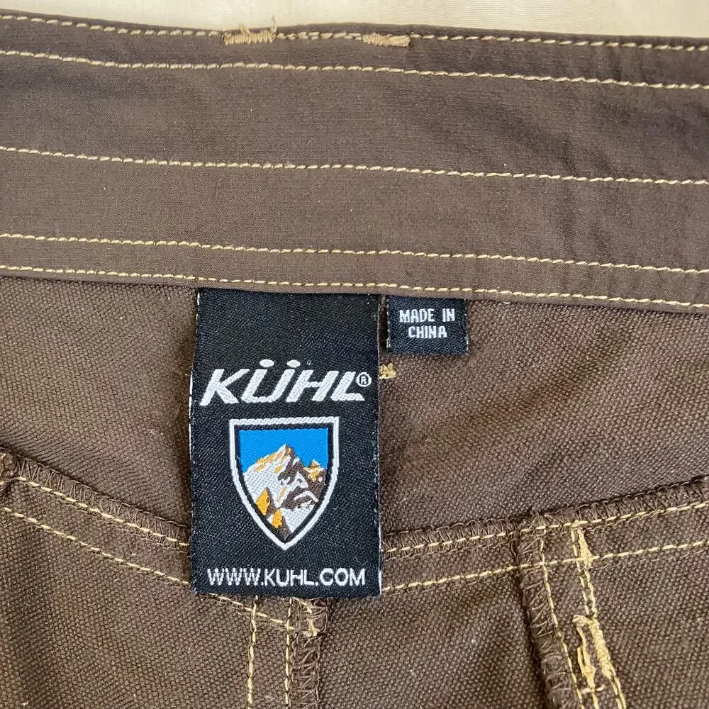 Kuhl Mens 36 x 12” Inseam Renegade Shorts Brown Cargo Nylon Outdoors READ